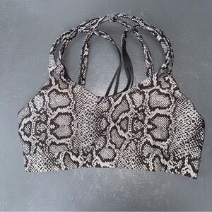 Snake print sports bra